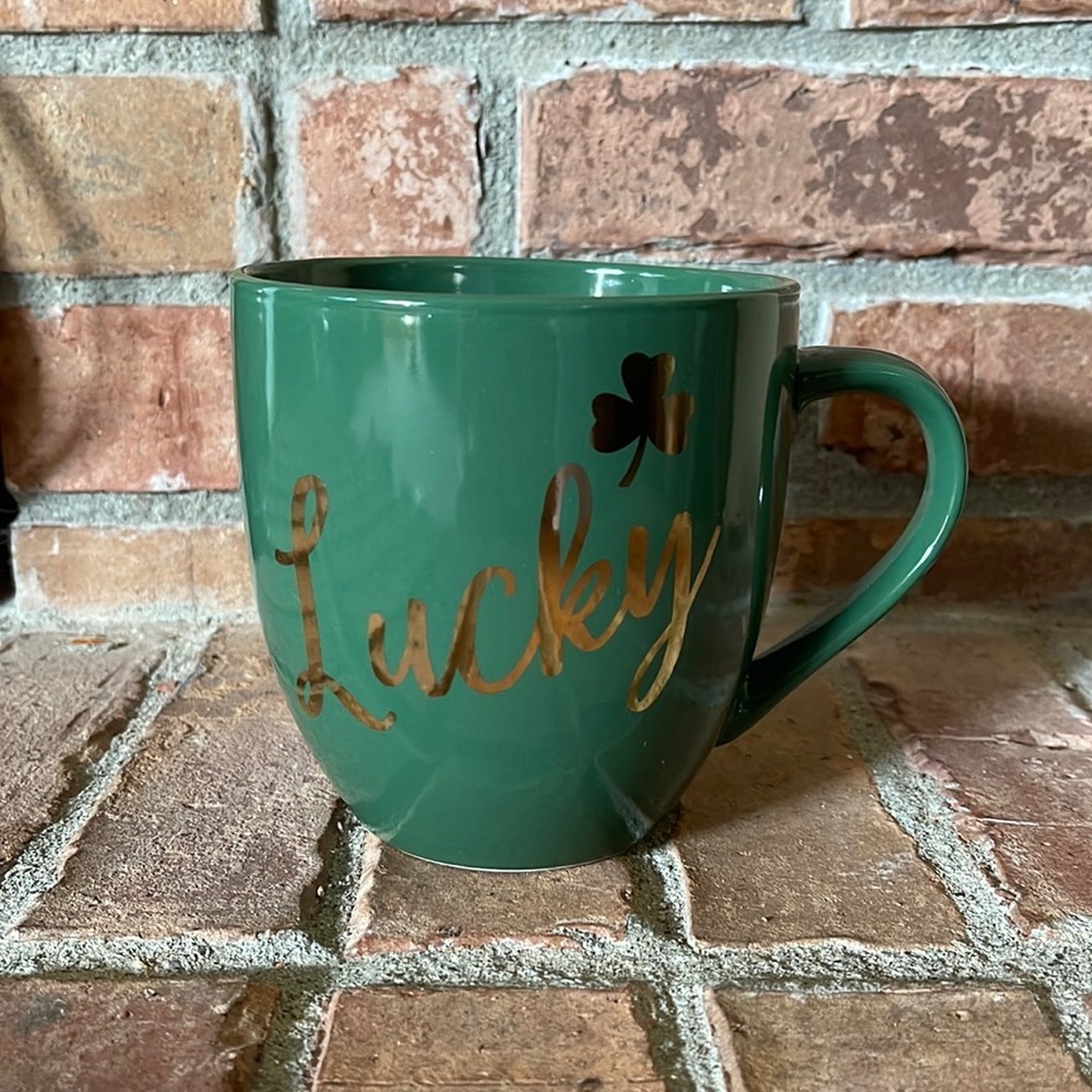 "Lucky" Large Green Mug